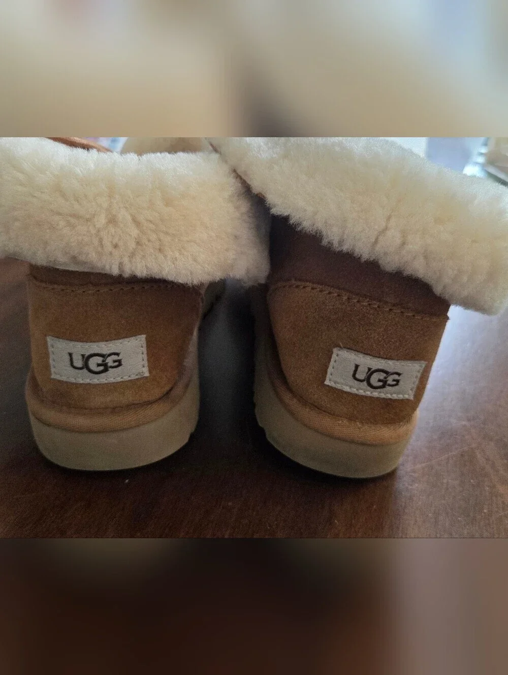 Ugg Diara Ankle Boots Shearling Lined Chestnut Tan Size 8
